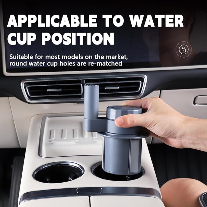 360° Rotating Folding Cup Holder Table, Steering Wheel Tray, Car & Laptop Desk - Car Accessories for Women & Men, Fit Tesla Model Y/3/S/Explorer/Maverick (Foldable Car Table Board (Brown))