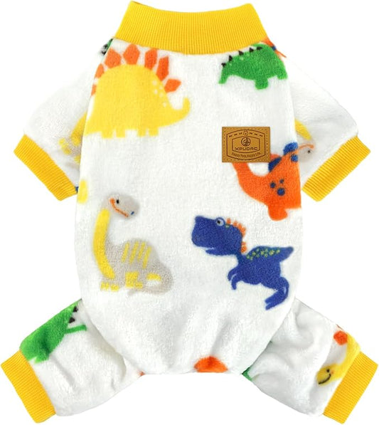 XPUDAC Dog Pajamas Fleece Dog Sweaters for Small Medium Dogs Girl Boy Soft Warm Pet Clothes for Doggie Winter Christmas(Small)