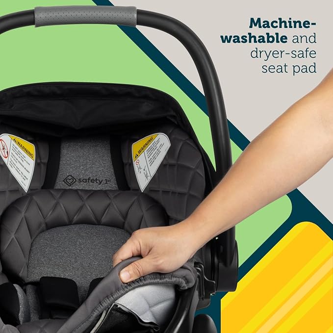 Safety 1ˢᵗ® onBoard™ Insta-Latch™ DLX Infant Car Seat with Base, Baby Car Seat for 4-30 lbs., Rear Facing Car Seat, Newburyport