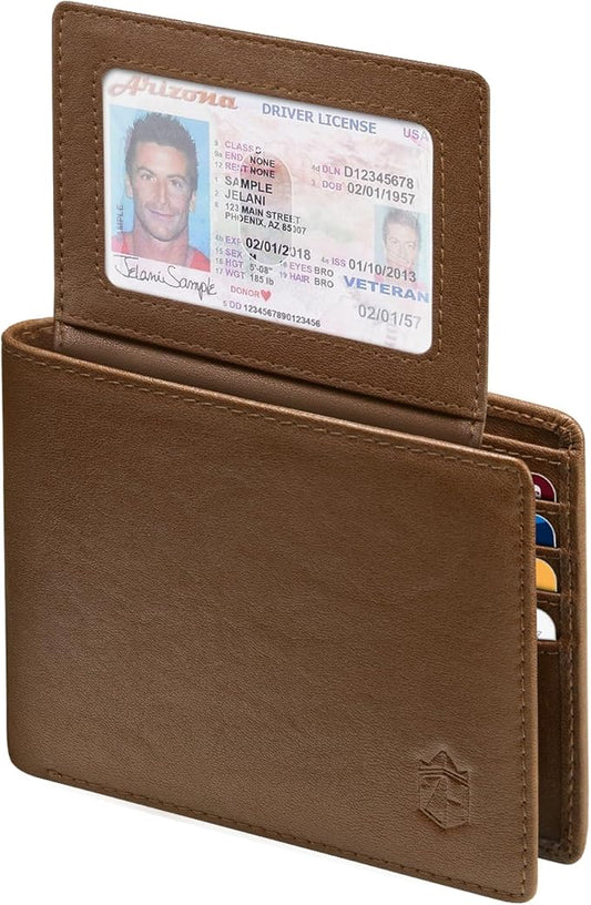 Zitahli Wallet for Men 12 Card Holder Slim Rfid Leather 2 ID Window Wallets With Gift Box Men's Accessories