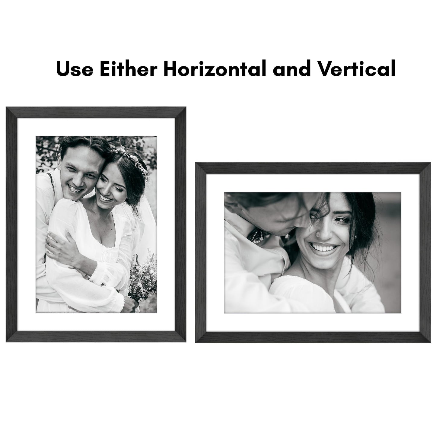 Americanflat 17x23 Picture Frame - Black Engineered Wood with Polished Plexiglass - Matted to 13x19 Photo Size - Hudson Collection - Wide Picture Frame for Wall Display - Black