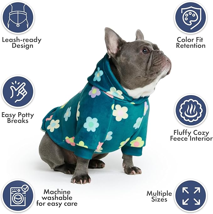 Spark Paws Dog Hoodie – Premium Dog Sweater for Small, Medium, and Large Dogs | Warm Outfits for French Bulldogs, Pitbull, Puppy, Winter Jacket Alternative - Daisy - 3XL
