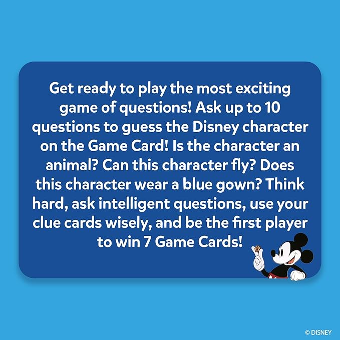 Skillmatics Guess in 10 Disney, Card Game, Christmas Stocking Stuffers for Girls, Boys, Kids, Teens, Adults Who Love Cinderella, Mickey Mouse, Moana, Travel Toy, Gifts for Ages 6, 7, 8, 9 and Up