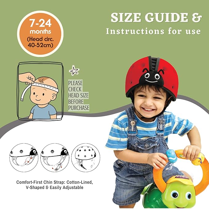 SafeheadBABY Soft Baby Head Protector Helmet for Crawling and Walking 7–24 Months – Ultra-Lightweight & Breathable Infant Safety Helmet That Grows with Your Baby (Circ. 40–52 cm) –Butterfly Heart Pink