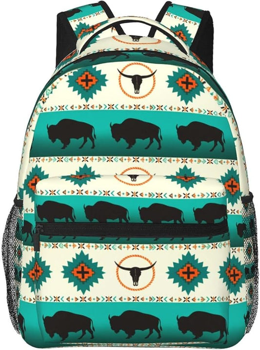 Native American Backpack for Men Women,Casual Travel Hiking Camping Backpacks Lightweight Bookbag