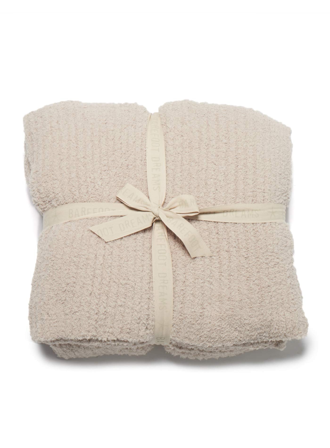 Barefoot Dreams® CozyChic® Ribbed Bed Blanket, Ultra Soft Plush Microfiber Blanket for Bed, Warm & Lightweight Cozy Bedding Layer, Textured Knit, King Size, Stone