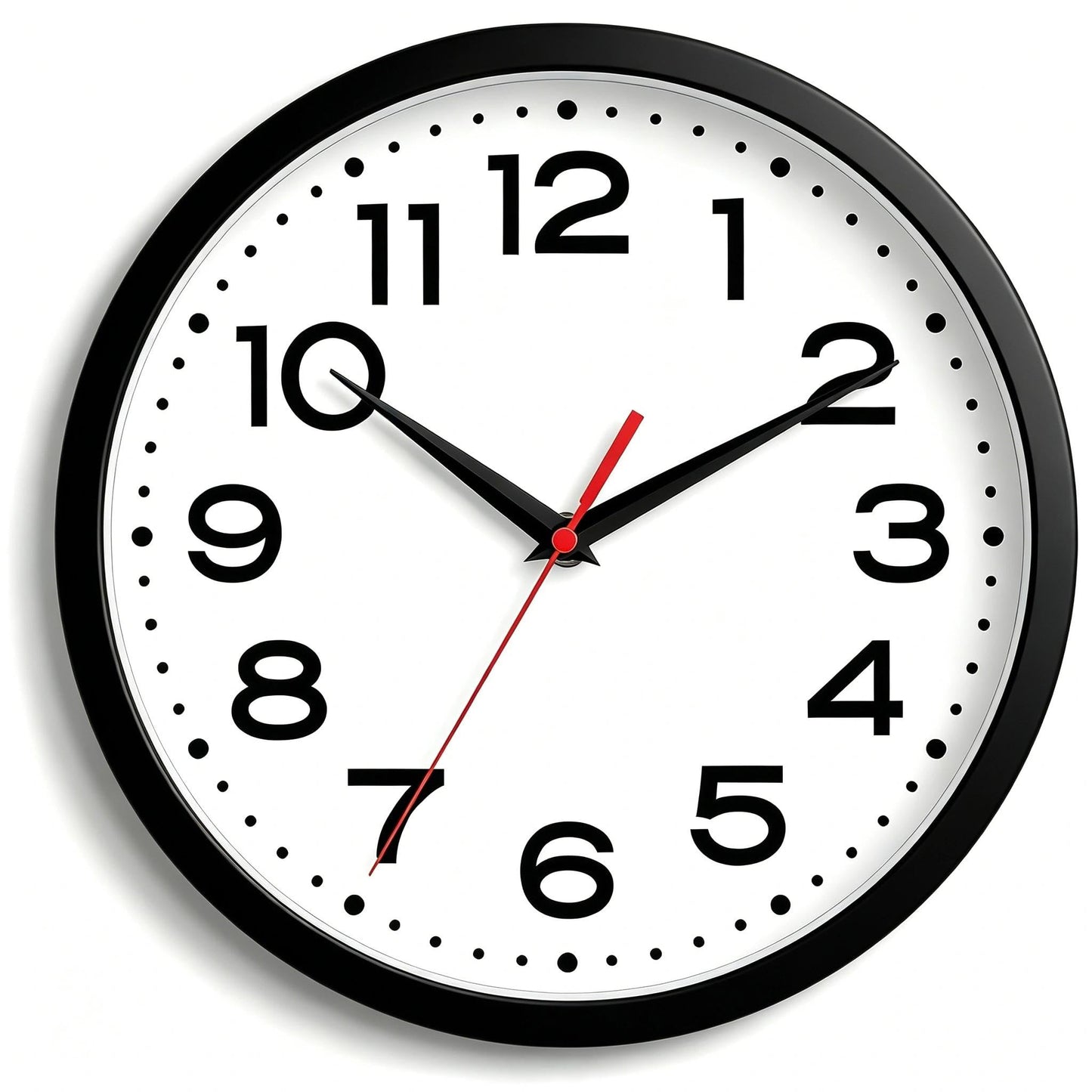 Roymnie Wall Clock Silent Non-Ticking Modern Clock Battery Operated 12 Inch Classic Analog Decorative for Classroom, Living Room, Office, Bedroom, School, Hotel (Black)