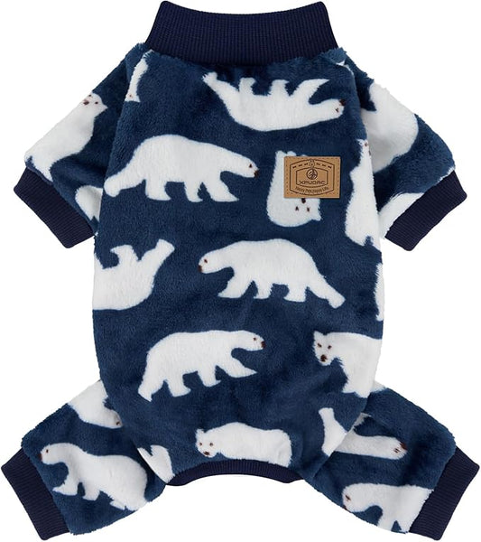 XPUDAC Dog Pajamas Polar Bear Fleece Dog Sweater for Small Medium Dogs Girl Boy Winter Puppy Clothes Pet Outfit Jumpsuit, M