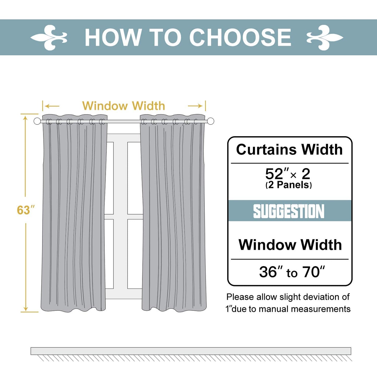 ChrisDowa Grommet Blackout Curtains for Bedroom and Living Room - 2 Panels Set Thermal Insulated Room Darkening Curtains (Dark Grey, 52W x 63L)