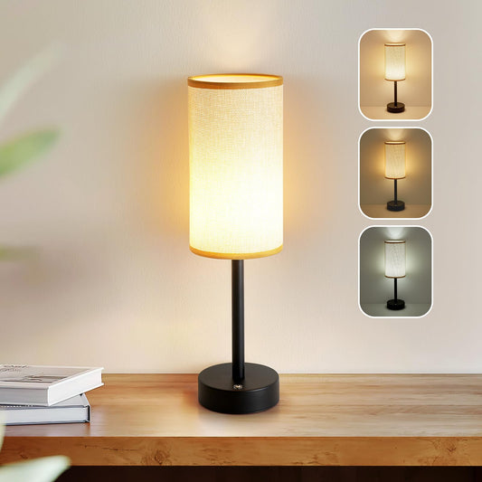 XPEHK Bedside Table Lamps for Bedroom,Small Cordless Table Lamp with LED,Minimalist Nightstand Lamp Rechargeable Battery Operated Desk Light for Living Room,Restaurant,Home(1 Pack)