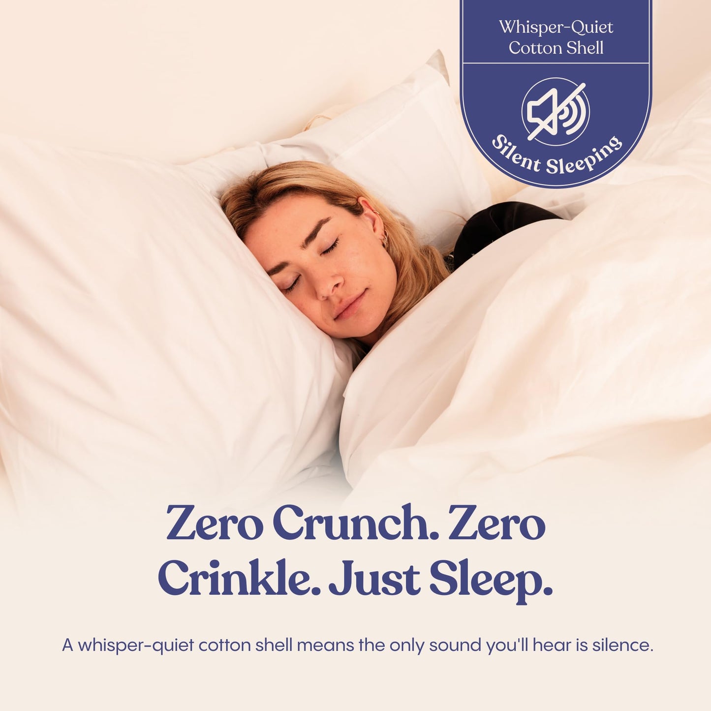 FluffCo Zen Fluff™ Down Alternative Bed Pillow - Luxury Hotel Quality - 300 TC Cotton Shell - Pillows for Side, Back, and Stomach Sleepers - Made in USA - Standard/Queen Size 20" x 28", 1-Pack, Soft