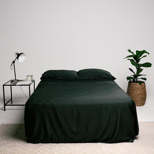 THE LAD COLLECTIVE 2.0 Bedding Set, Comfortable, Soft & Easy-to-Use 4 Piece Cotton Sheet Set, Twin XL Size, Mossman