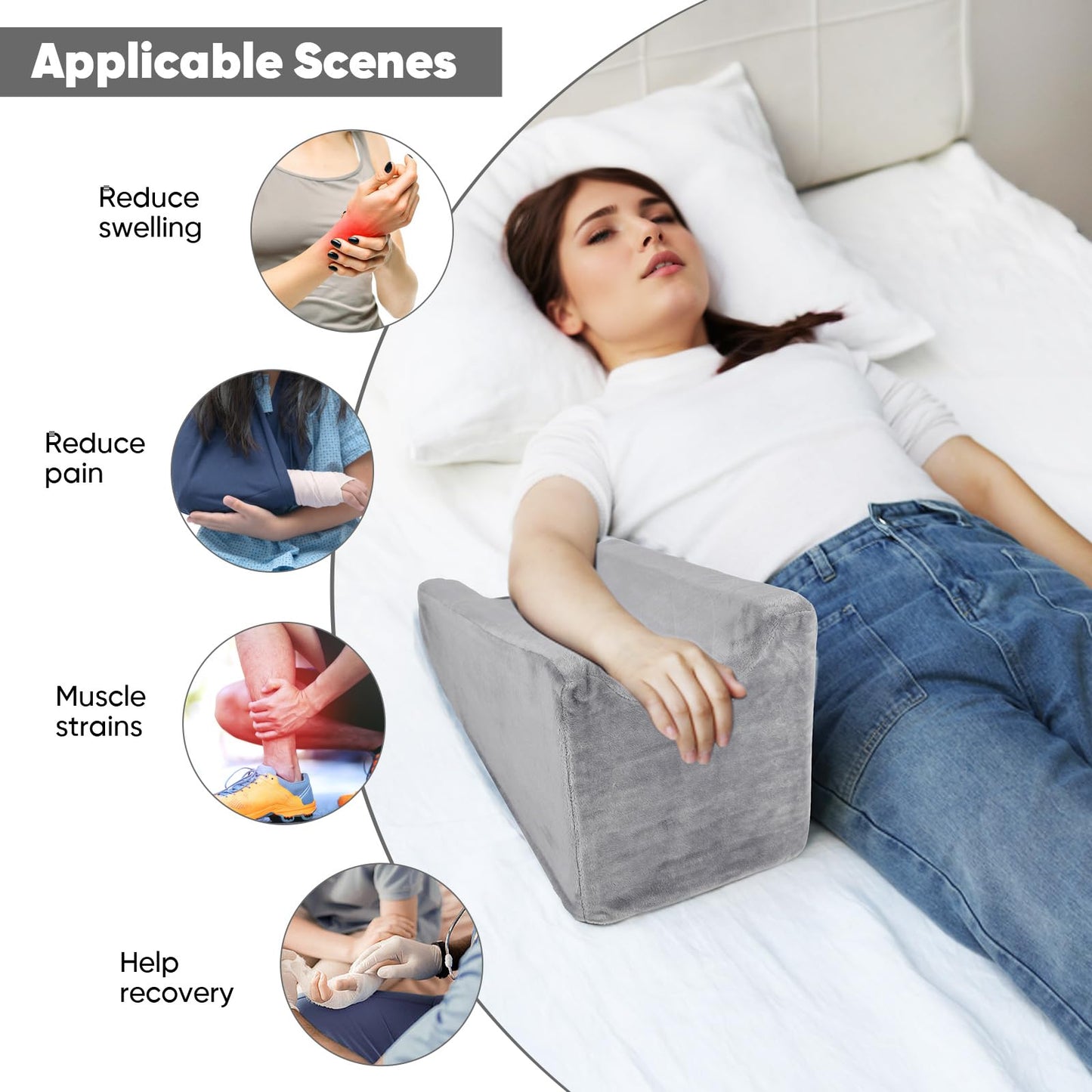 TBXONMOW Arm Elevation Pillow Wedge Arm Pillow for Adult After Post Surgery Rest to Keep Elevated Pillow Arm Pillow for Broken Arm