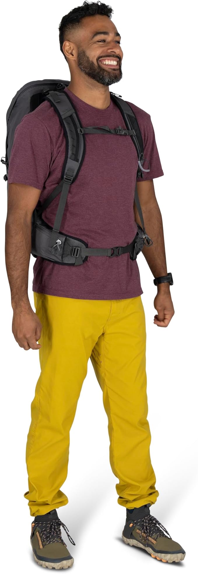 Osprey Talon 26L Men's Lightweight Hiking Backpack - Daypack for Travel & Camping, Black/Coal Grey