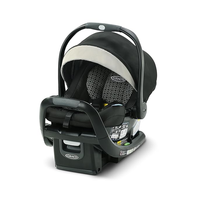 Graco SnugRide SnugFit LX Infant Car Seat, Baby Car Seat with Anti-Rebound Bar for Extra Safety, SnugLock Easy Install Carseat, 1-Hand Adjustable Handle, No-Rethread Harness, Baby Essentials, Pierce