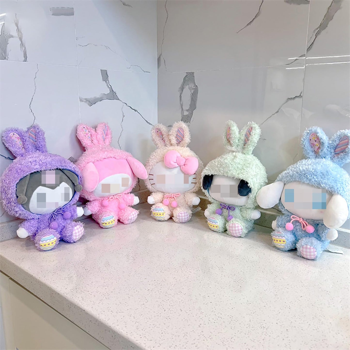 Ykecfpry Kawaii Cartoon Bunny Cross-Dressing Series Plush,Rabbit Stuffed Cute Soft Doll Toys, Plush Pillow Stuffed Animals Toy Birthday Gifts for Girls Kids (Kt)