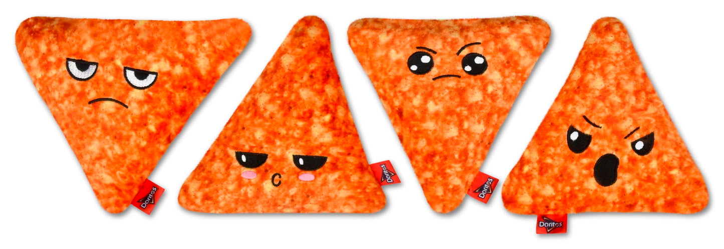 iscream Doritos Nacho Chips Package 17" x 11.5" Fleece Pillow Set with 4 Chip Mini Pillows