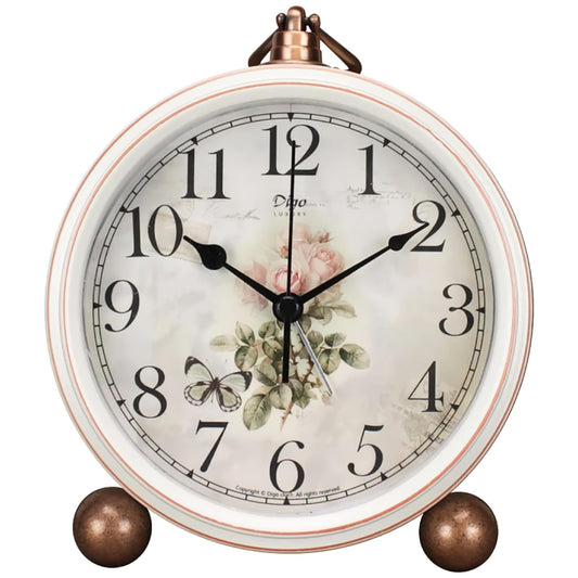 Maxspace Classic Vintage Clock - Elegant and Decorative Analog Clocks,Silent Non-Ticking Clock with Distressed Metal Frame for Office, Living Room or Bedroom