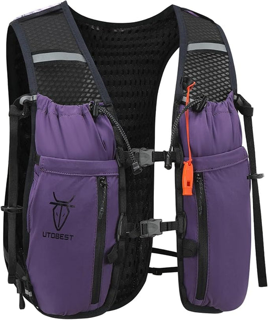 UTOBEST Upgrade Running Hydration Vest 10L, Running Backpack for Women Men Multi-Functional Storage, Adjustable Water Vest for Trail Marathon Race Jogging Cycling