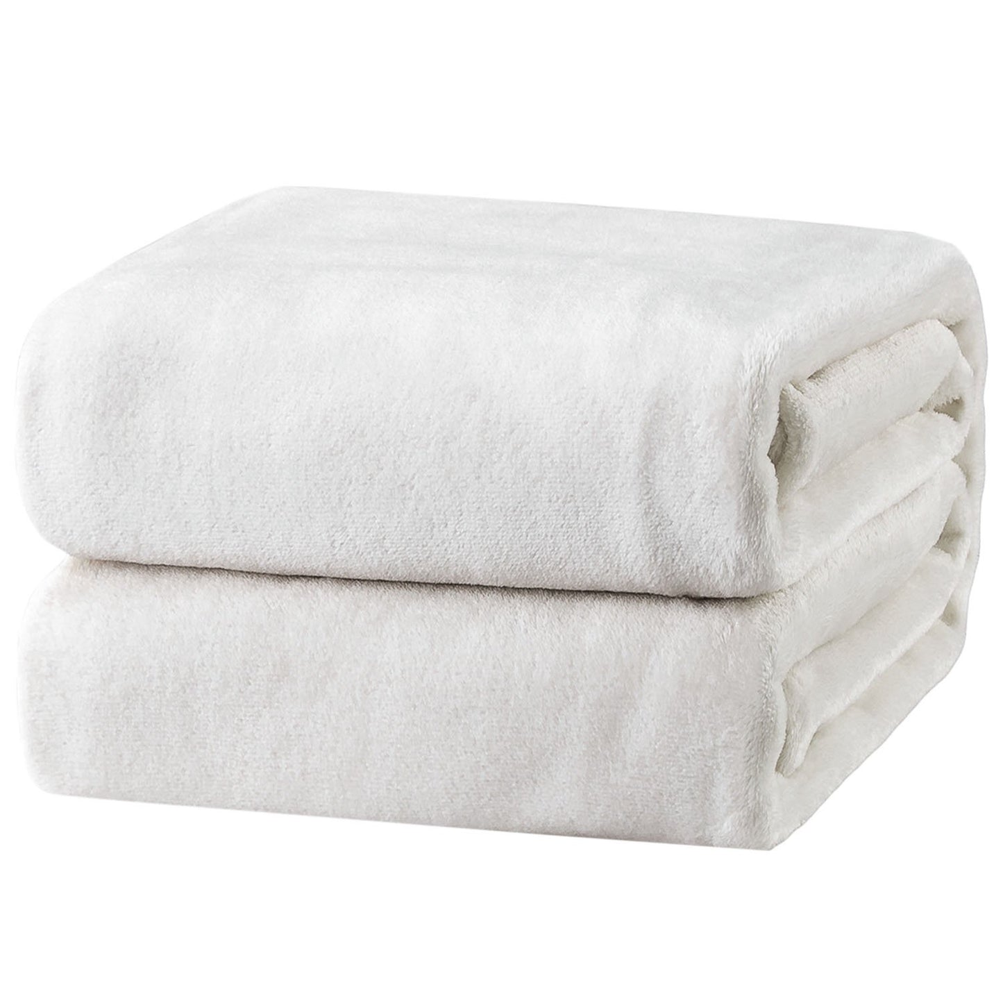 Bedsure GentleSoft Fleece Blankets Queen Size White - Mothers Birthday Gifts for Women Bed Blanket Soft Lightweight Plush Fuzzy Cozy Luxury Microfiber, 90x90 inches