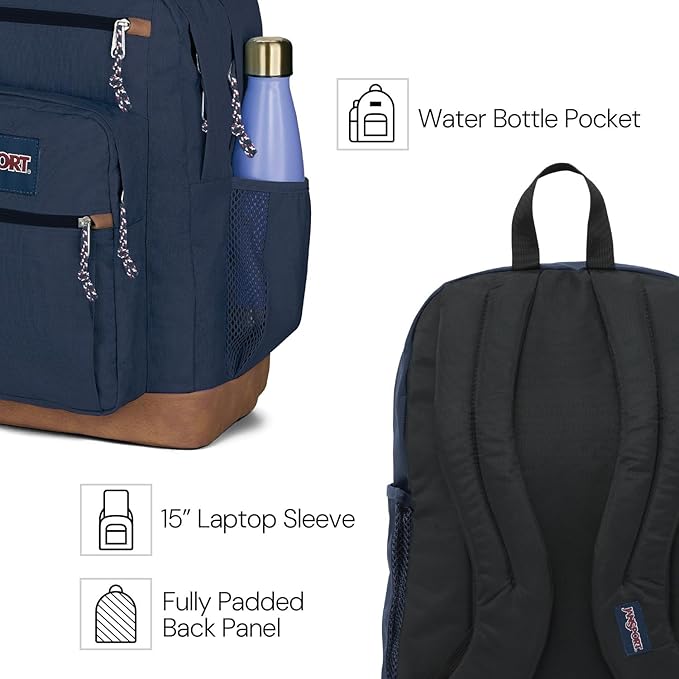 JanSport Cool Backpack with 15-inch Laptop Sleeve, Large Computer Bag Rucksack with 2 Compartments, Ergonomic Straps, Painterly Mushrooms