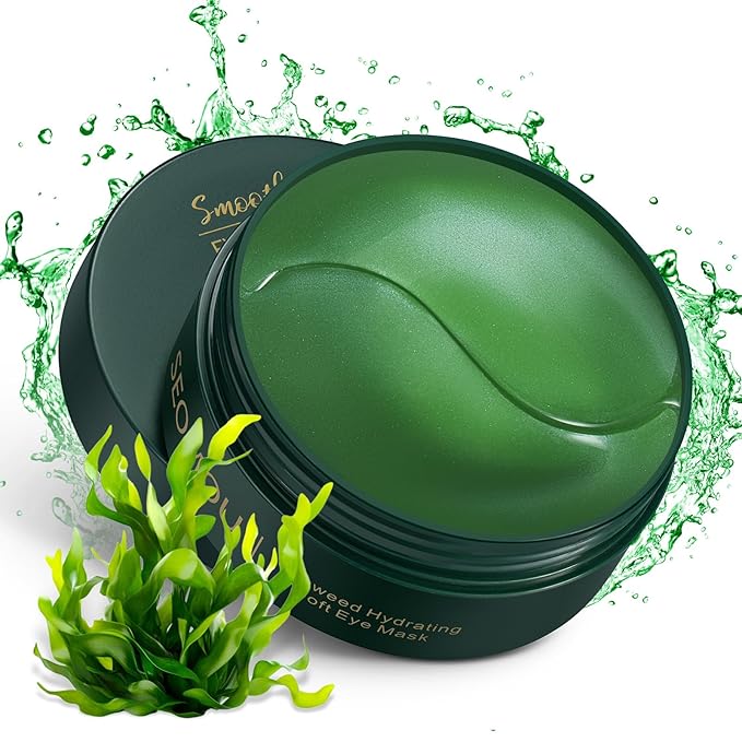 LAVONE Eye Mask - 30 Pairs Seaweed Under Eye Patches Skin Care Products - Eye Masks Skincare for Dark Circles and Puffiness, Reduce Wrinkles, Eye Bags and Fine Lines, for Women and Man
