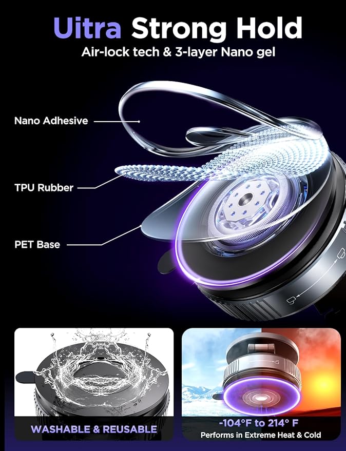Car Phone Holder Magnetic Phone Mount for Car 360°Adjustable 2026 Phone Holders for Your Car Travel Gifts Cell Phone Car Mount Compatible for iPhone 17 Pro Max 16 15 14 13 12 Air Plus