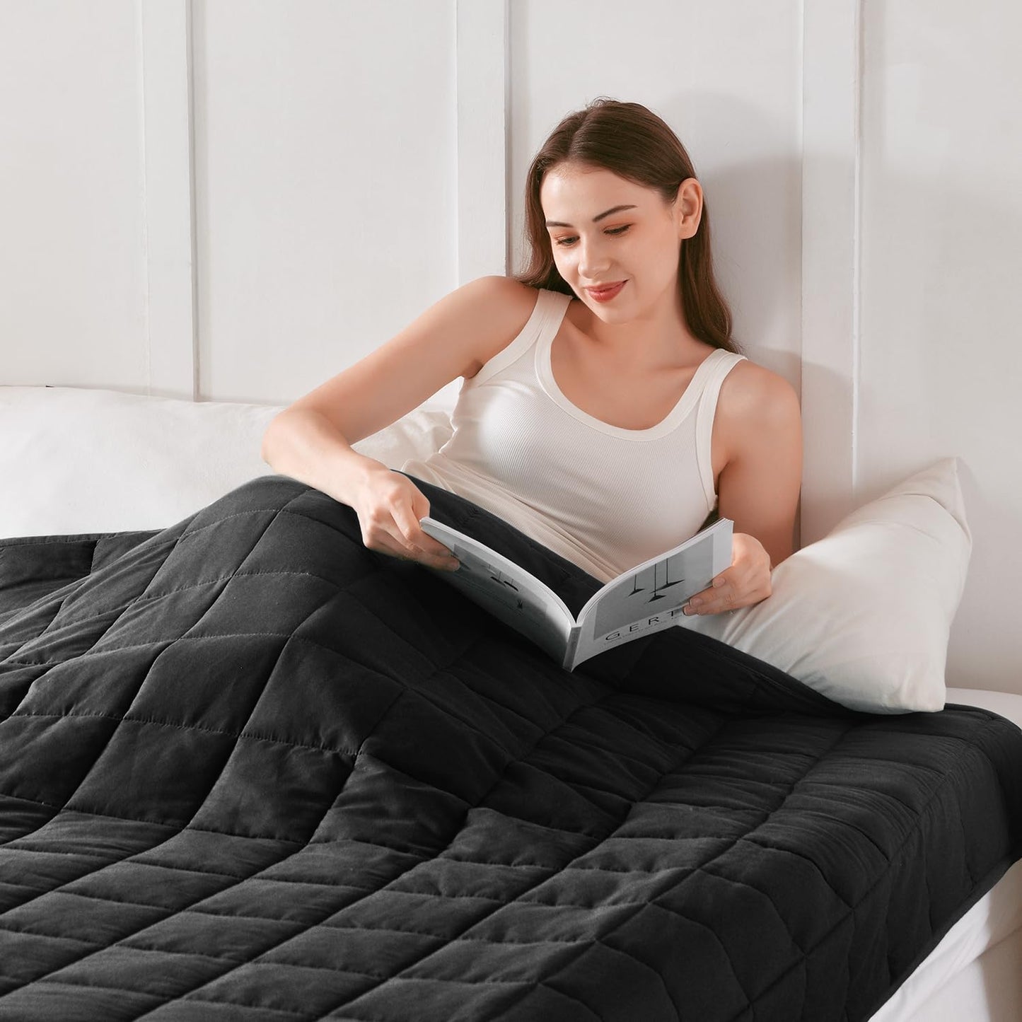 Topblan Weighted Blanket for Adults 20lbs, Soft Cooling Breathable Weighted Throw for Sleeping, Machine Washable Heavy Blanket with Glass Beads for Summer, Sofa Bed, 60"x80" Queen Size