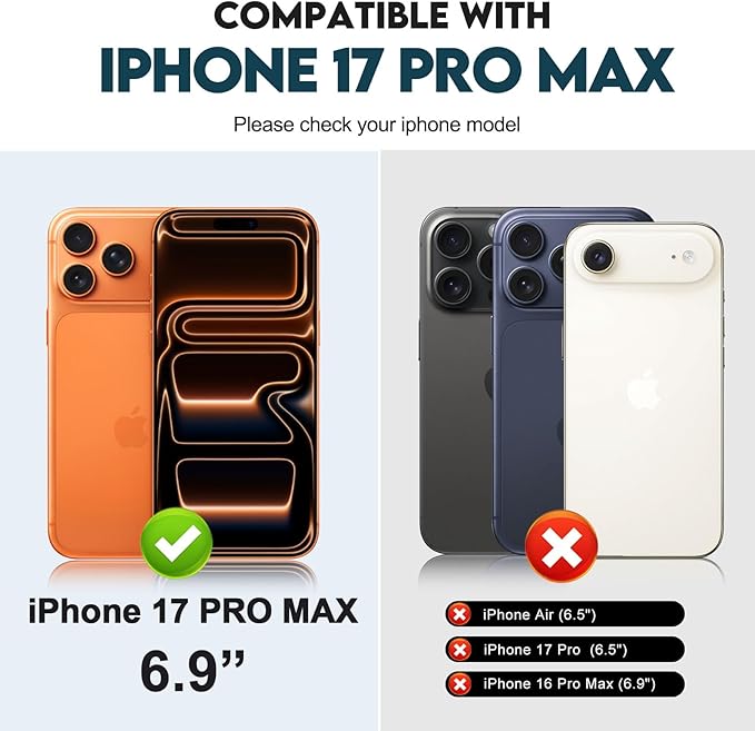 CIVICASE for iPhone 17 Pro Max Wallet Case,PU Leather Flip Case RFID Blocking Credit Card Holder Folio Magnetic Stand TPU Shockproof Cover Compatible with iPhone 17 Pro Max, Brown