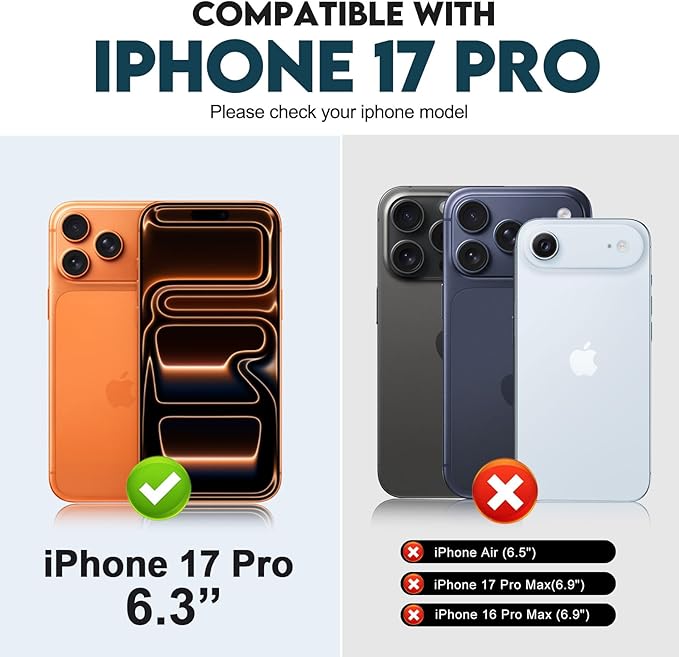 CIVICASE for iPhone 17 Pro Wallet Case,PU Leather Flip Case RFID Blocking Credit Card Holder Folio Magnetic Stand TPU Shockproof Cover Compatible with iPhone 17 Pro, Brown