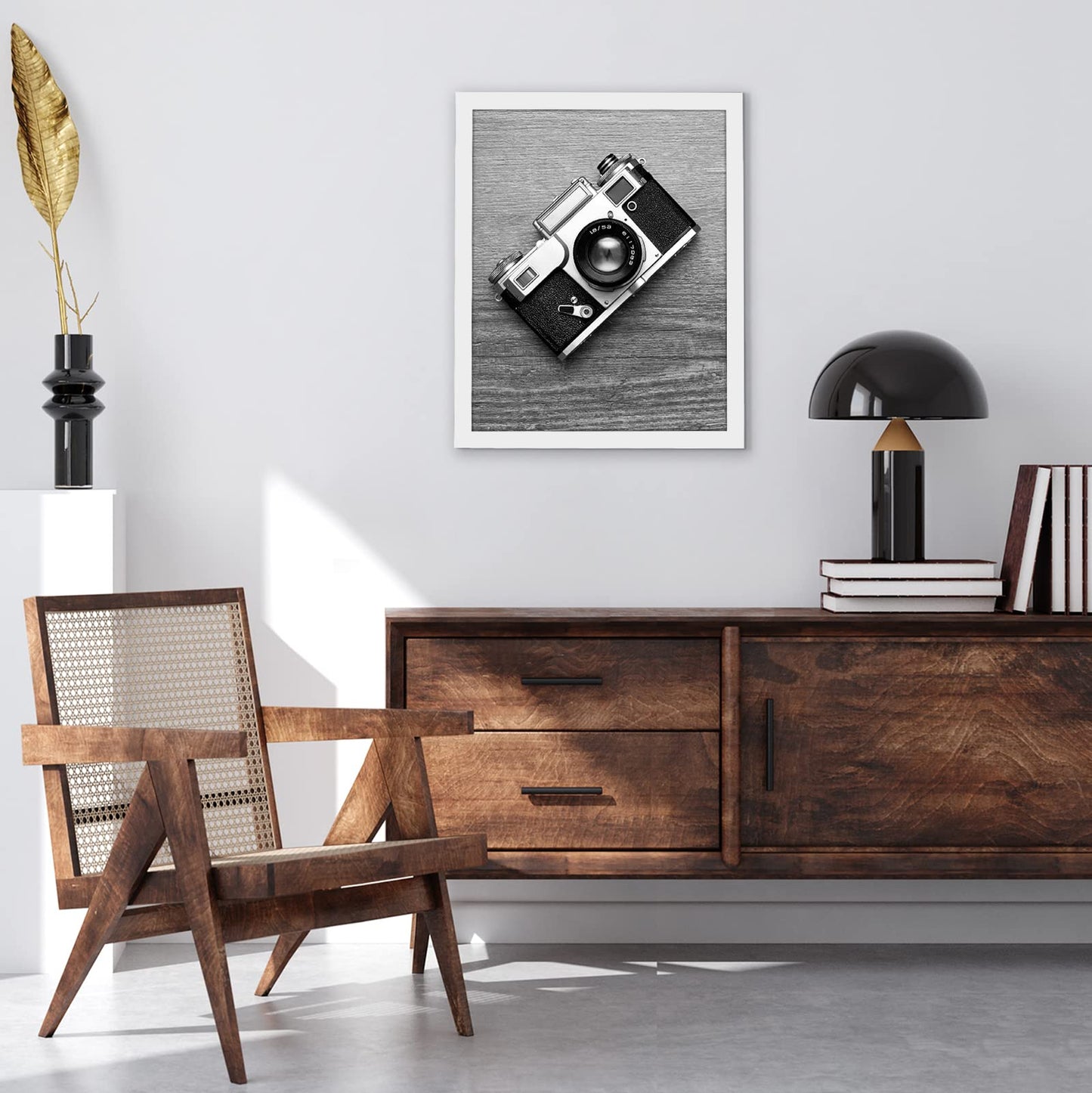 Americanflat 16x20 Poster Frame - White Engineered Wood with Polished Plexiglass - Wide Picture Frame for Vertical or Horizontal Wall Display - Epic Collection - White