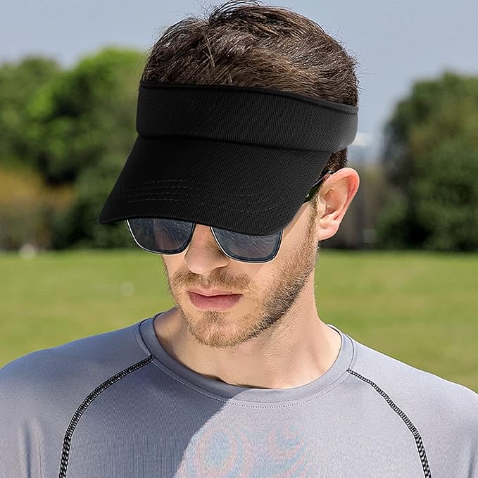 Sun Visor Hat Adjustable Velcro Outdoor Sports Cap for Men Women Adults