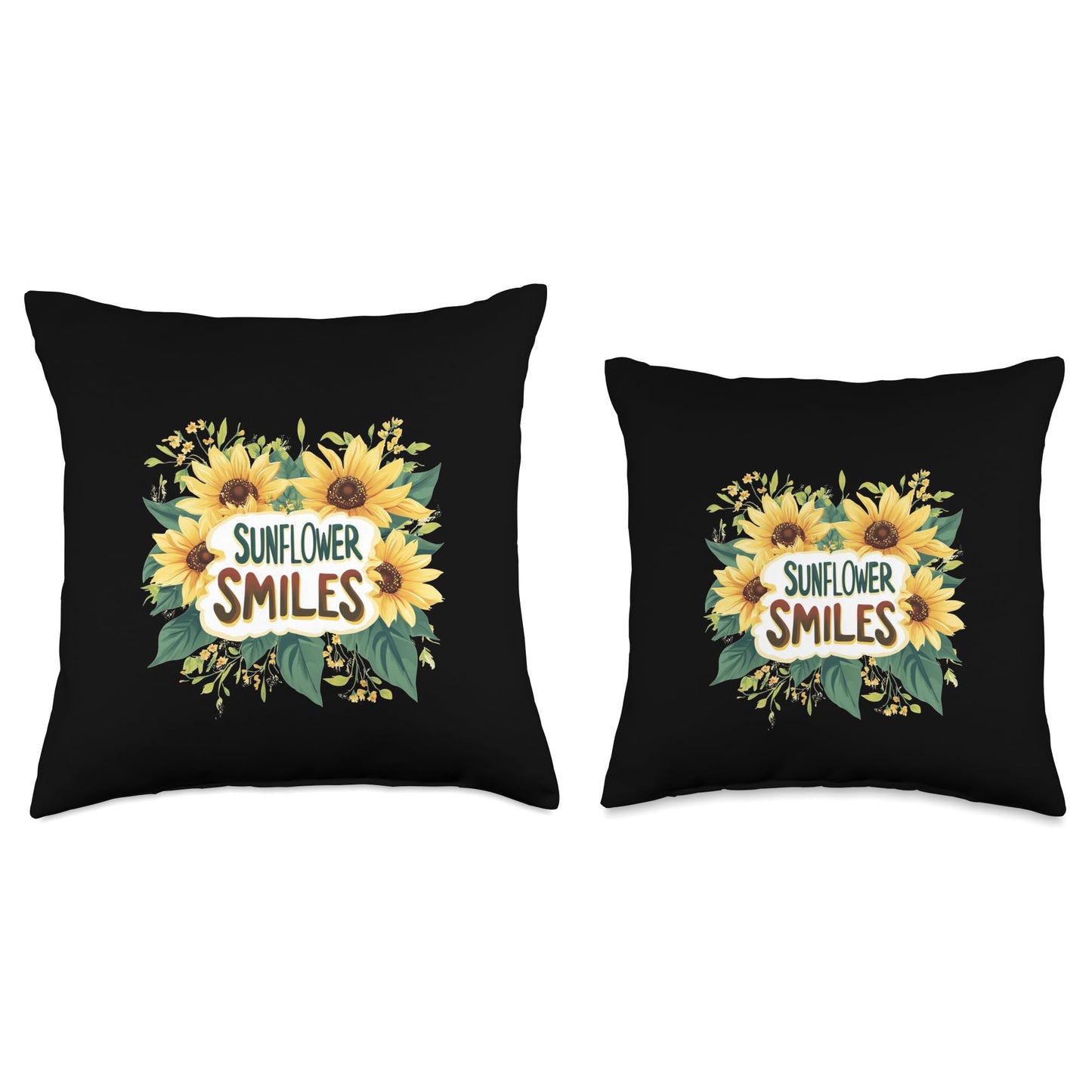 Awesome Sunflower Smiles Costume Throw Pillow