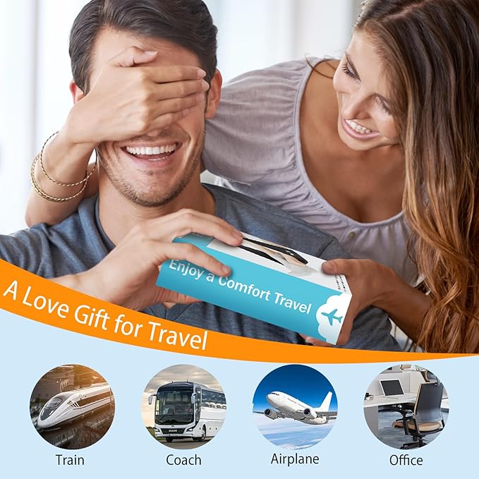 Airplane Footrest with No Feet Clashing Support Design, Portable Travel Foot Hammock, Memory Foam Plane Foot Rest to Relieve Feet Soreness - Long Flights Essentials