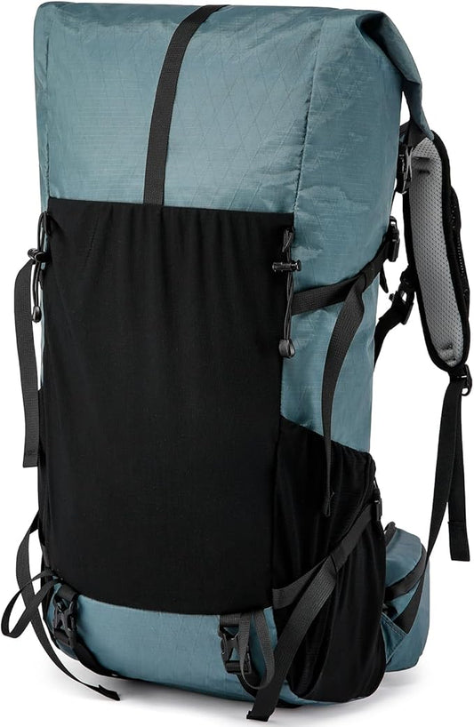 Hiking Backpack,40L to 50L Extra Large Capacity Hiking Bag,Internal Frame Camping Backpack,Upgraded X-PAC Lightweight Sport Daypack Travel Backpack Fit For Mountain Climbing Camping(Grey Green)