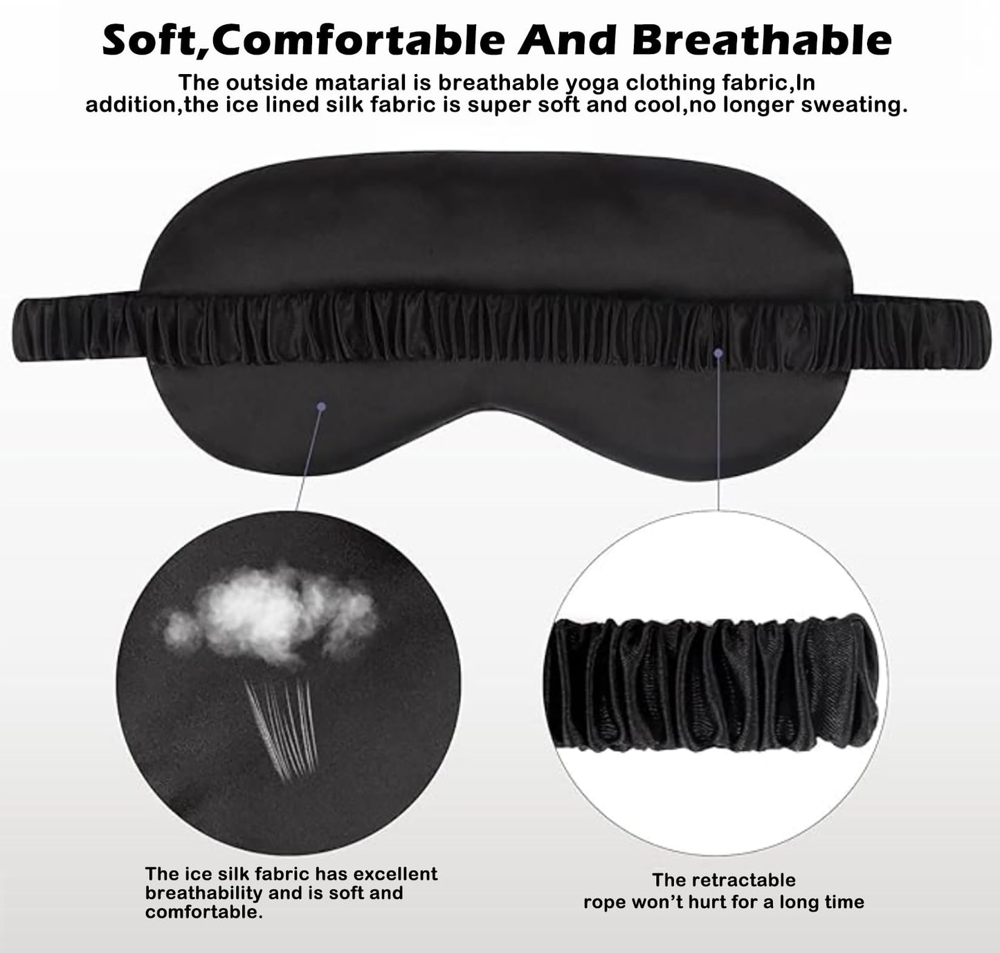 4Pcs Silk Sleep Masks Satin Eye Mask Silky Eyes Cover Blindfold Eyeshade Headband Scrunchies Pouch Bags Bridesmaid Gifts