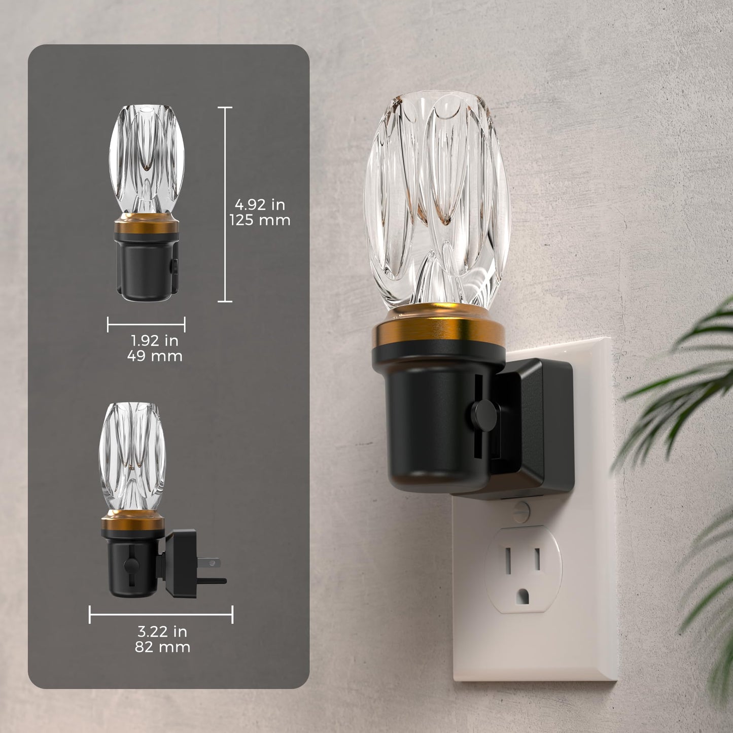 L LOHAS LED Night Lights Plug into Wall, Plug in Night Light with Light Sensor, Wall Sconce-Style Design Night Light for Bedroom Bathroom Hallway, 3 Pack