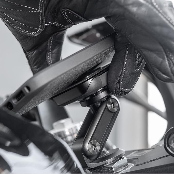 Peak Design Mobile Motorcycle Stem Phone Mount, Non-Charging, SlimLink Mounting Technology, Rigid Arm, Fits Hollow Steering Stem Nuts (13-26mm), Vibration Isolator, Motorcycle Phone Mount