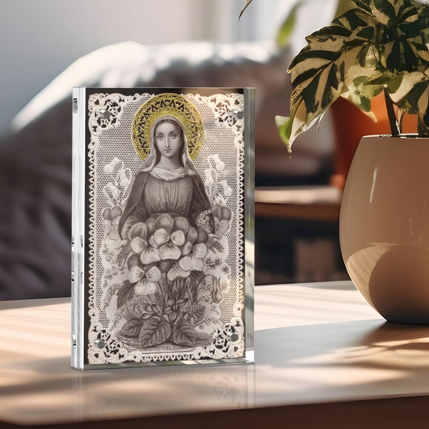 laapee 4x6 Inches Acrylic Picture Frames 5 Pack, Double Sided Magnetic Photo Frames,Free Standing on Desk or Table Clear Picture Frames