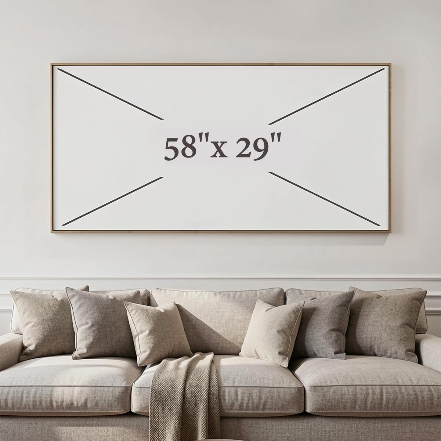 Abstract Wall Art Canvas Paintings Blue Fantasy Modern Large Framed Artwork Decor for Living Room Bedroom Office Painting Home Decor 30"x60"