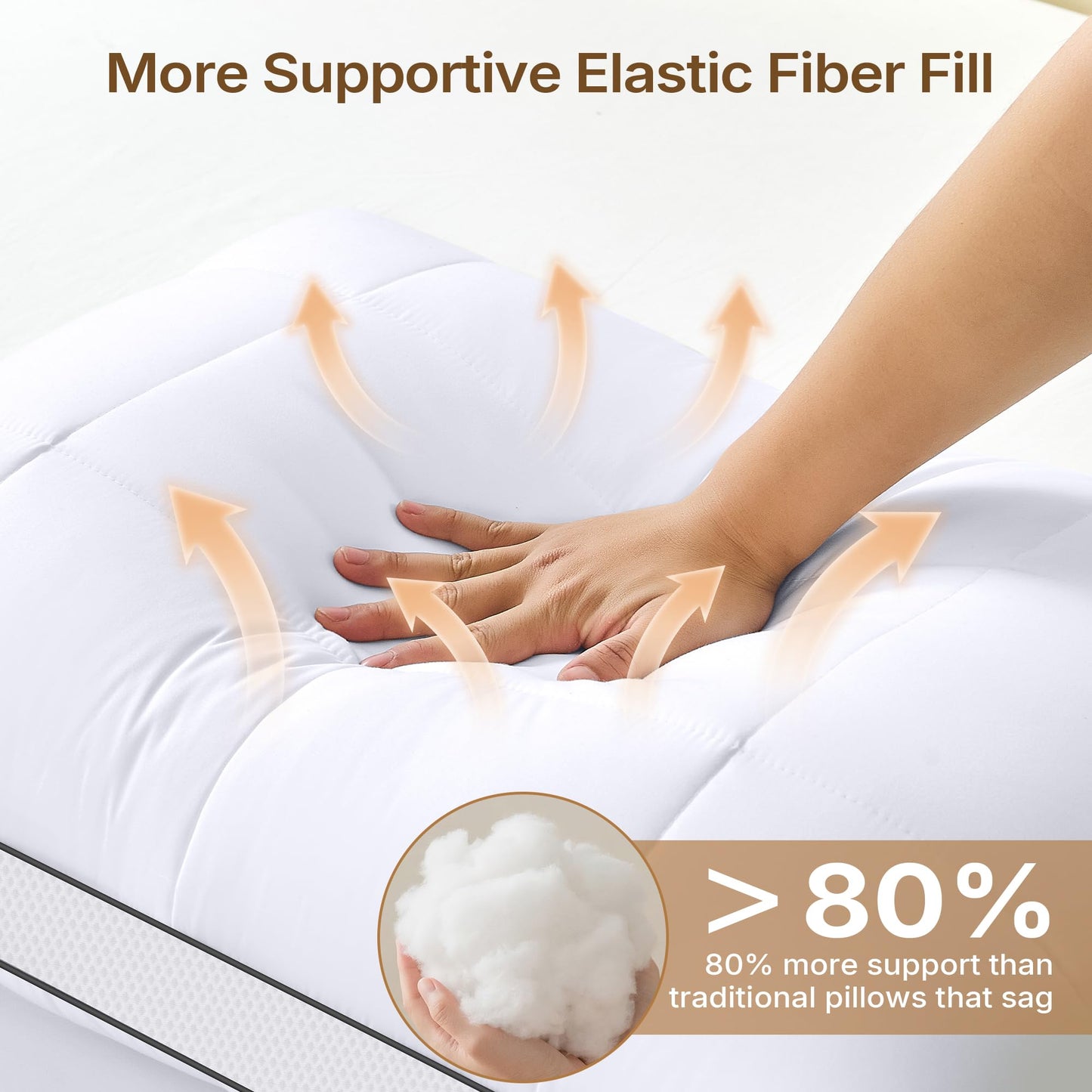 SurChic Luxury Adjustable Pillows Queen Size Set of 2 for Side Sleepers, Dual Layer Adjust Height Soft Firm Cooling Bed Pillow for Back, Stomach or Side Sleepers - Hotel Collection