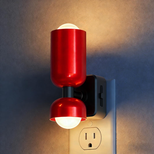 Briignite Night Lights Plug into Wall, Mid-Modern Night Light Plug in, Dusk to Dawn Sensor, 3000K Soft White, 0-100LM Adjustable Brightness, Dimmable Nightlight for Bedroom, Bathroom, Hallway