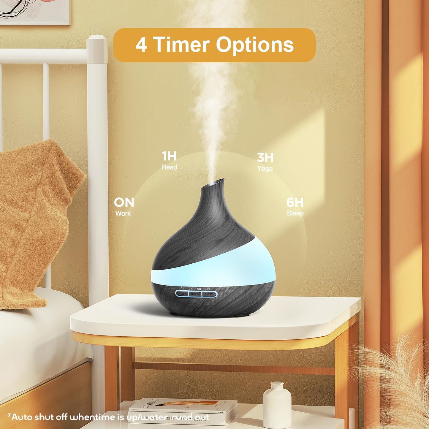 TDZXQQ Essential Oil Diffuser for Women, 𝟓𝟎𝟎𝐦𝐥 Aromatherapy Diffuser:𝟏𝟒-𝐂𝐨𝐥𝐨𝐫 LED, Dual Mist 30/60ml/h, Remote Control, Auto Shut-Off, Hotel Spa Bedroom