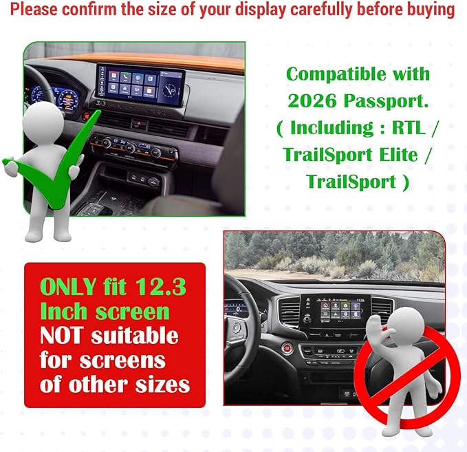 RUNROAD Dashboard Storage Organizer Tray Compatible with 2026 Honda Passport Accessories, Center Console Organizer For 2026 Passport Armrest Storage Tray