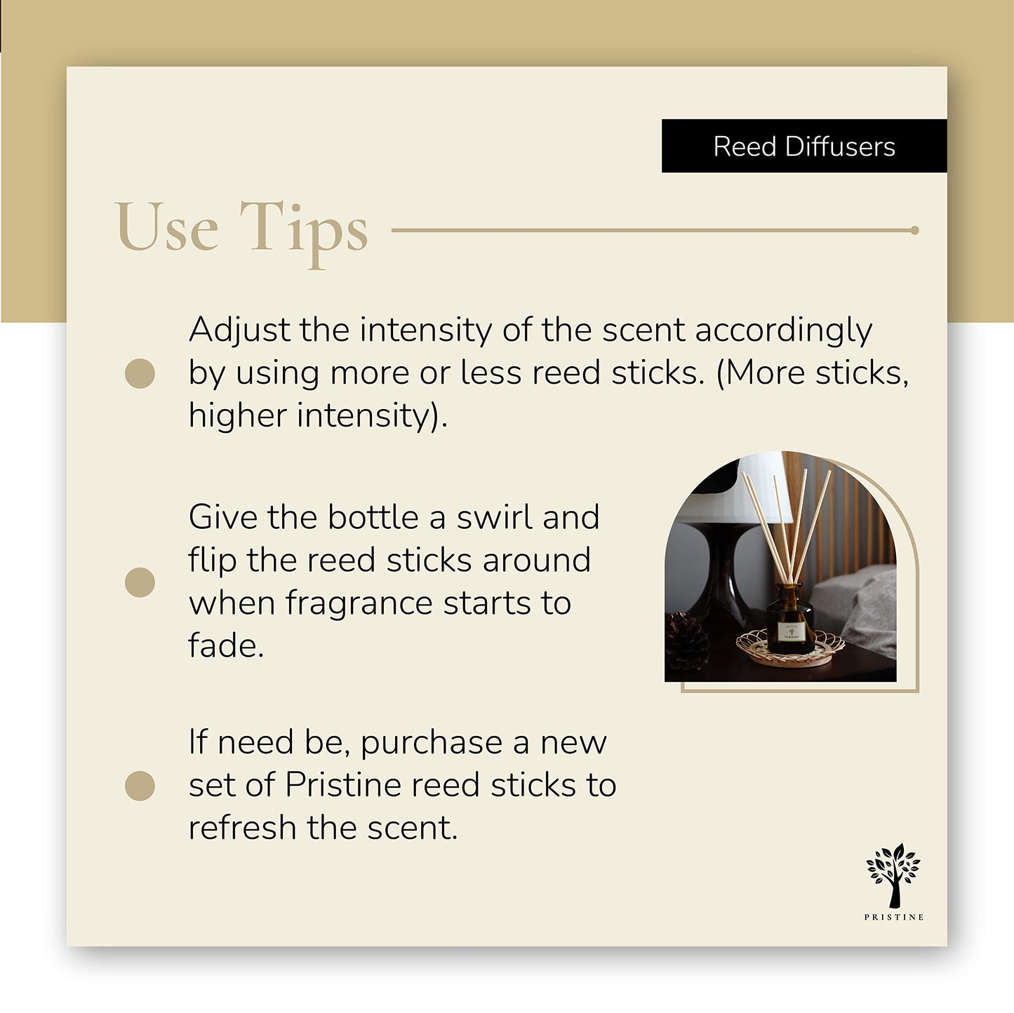 PRISTINE Lemongrass Reed Diffusers for Home & Bathroom | Fresh Lemongrass & Citronella Room Fragrance, Oil & Room Diffusers with Reeds Stick | Refreshing Home Fragrance Scent
