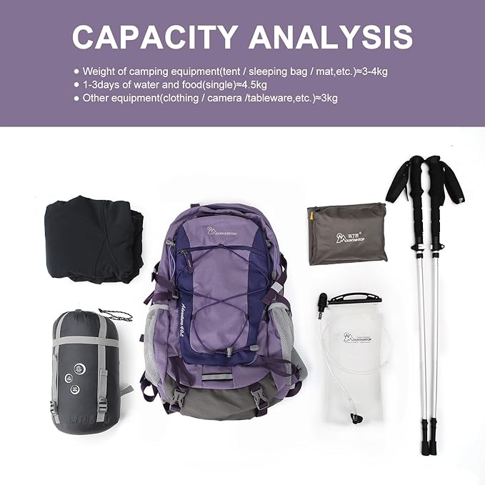 MOUNTAINTOP 18L/25L/40L Hiking Backpack,Lightweight Travel Backpack with Rain Cover for Outdoor Backpacking, Camping