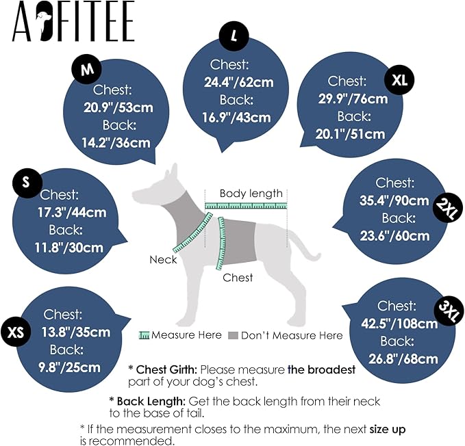 AOFITEE Dog Coat, Waterproof Dog Jacket with Harness Built in, Dogs Coats for Lage Dogs, Warm Fleece Zipped Pet Puffer Jacket, Outdoor Cold Weather Coats Pet Snowsuit for French Bulldog, Blue L