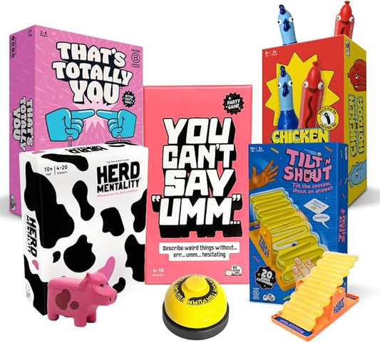 Mega Board Games Bundle - 5 Board Games for Adults, Teens & Kids for Board Game Fans