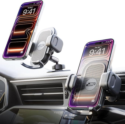 Bracketron TripGrip PRO Car Phone Holder Mount - Phone Holders for Your Car with One-Button Expansion for Vent & Dash - Compatible with Most Smartphones