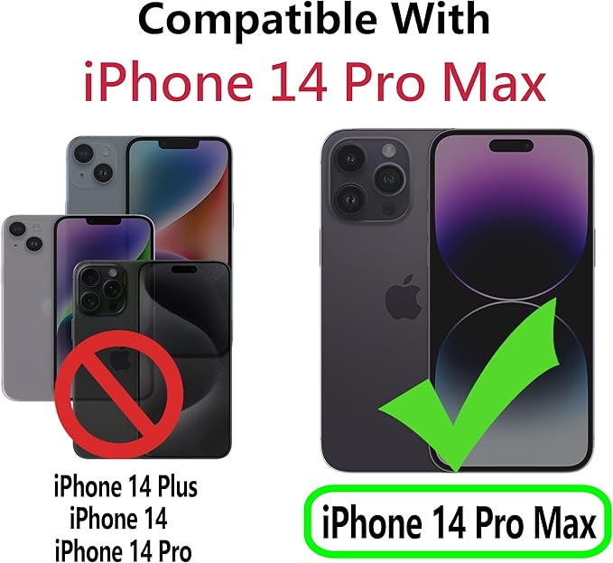 CIVICASE for iPhone 14 Pro Max Wallet Case,Leather Flip Case [RFID Blocking] Credit Card Holder Folio Magnetic Stand TPU Shockproof Cover Color Matching for iPhone 14 Pro Max (6.7") Purple Blue